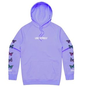 Yours Truly Love Yourself Broken Butterfly Hoodie